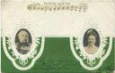 Postkarte - Sachsen - König (Albert) und Königin (Carola