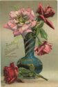 Postkarte - Rosen in der Vase