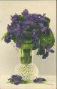 Ansichtskarte - Veilchen in der Vase