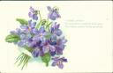 Postkarte - Veilchen Violets - Prägedruck