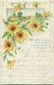 Postkarte - gelbe Blumen