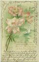 Postkarte - Blumen - Prägedruck