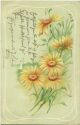 Postkarte - Blumen - Prägedruck