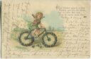 Postkarte - Engel - Fahrrad