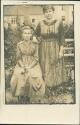 Ansichtskarten - Zwei Frauen im Garten