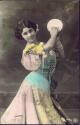 Spanische Künstlerin - Foto-AK handkoloriert ca. 1910
