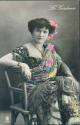 La Gardenia - Spanische Künstlerin - Foto-AK handkoloriert ca. 1910