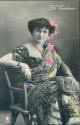 La Gardenia - Spanische Künstlerin - Foto-AK handkoloriert ca. 1910