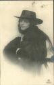 Ansichtskarte - Frau mit Hut