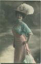 Postkarte - Frau mit Hut - Hutmode
