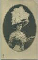Postkarte - Frau mit Hut - Hutmode