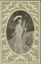 Postkarte - Frau mit Schi