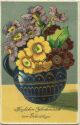 Postkarte - Geburtstag - Blumen in der Vase