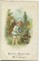 Postkarte - Kind beim Blumenpflücken