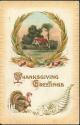 Ansichtskarte - Glückwunsch - Thanksgiving - Truthahn