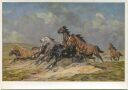 Ansichtskarte - HDK153 - Alfred Roloff - Flüchtende Pferde