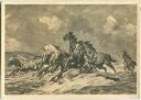 Postkarte - HDK306 - Flüchtende Pferde