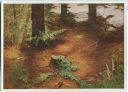 Postkarte - Willy Kriegel - Abendsonne im Walde