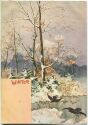 Postkarte - Winter - Krähe
