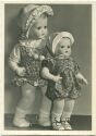 Baby Puppen - AK Grossformat 40er Jahre