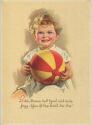 Kind mit Ball - Künstlerkarte