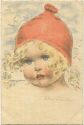 Kind mit roter Mütze - Künstlerkarte