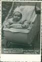 Ansichtskarte - Einjährige im Kinderwagen in Berlin Neukölln 1944