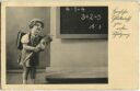 Postkarte - Erster Schulgang - Mädchen mit Schultüte
