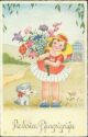 Ansichtskarte - Kind mit Blumen