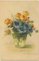 Postkarte - Blumen in der Vase