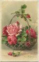 Postkarte - Blumen - Rosen im Korb - Catharina C. Klein - Verlag G. O. M. 2175