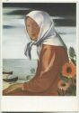 Postkarte - Kurisches Mädchen - Künstler-Hilfswerk 1937