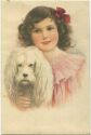 Postkarte - Mädchen mit Hund