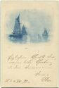 Postkarte - Segelschiffe - Aquarell