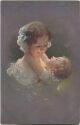Postkarte - Junge Frau mit Kind - Ludwig Knoefel