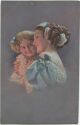 Postkarte - Junge Frau mit kleinem Mädchen - Ludwig Knoefel