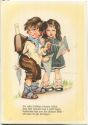 Mädchen und Junge mit Kirschen - Künstler-Ansichtskarte