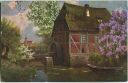 Wassermühle - Künstler-Ansichtskarte