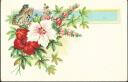 Postkarte - Jugendstil - Amaryllis - Schmetterling