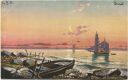 Segelschiff - Künstlerkarte signiert A. Landgren