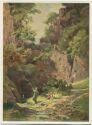 Postkarte - Karl Spitzweg - Landschaft mit Angler