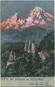 Der Watzmann bei Alpenglühen - Künstlerkarte