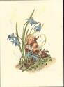 Mädchen mit Hasen -  Blumen - Schwarz-Torinus-Karte 774