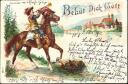 Postkarte - Behüt Dich Gott - Trompeter