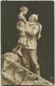 Postkarte - Skulptur - Soldat - Mädchen