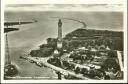 Ostseebad Osternothafen - Leuchtturm und Mole - Fliegeraufnahme - Foto-AK 30er Jahr