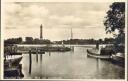 Ostseebad Swinemünde - Blick zum Leuchtturm - Foto-AK 30er Jahre