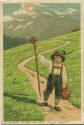 Postkarte - Junger Wandersmann - Künstlerkarte Mailick