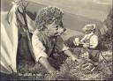 Foto-AK - Mecki - So gefällt es mir! - Nr. 35 - Zelt