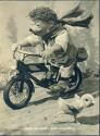 Postkarte - Mecki - Denk an mich - fahr vorsichtig - Nr. 66 - Moped